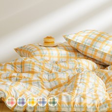 아르페지오베이직 이즈체크 퀼트누비 차렵이불 원헤드