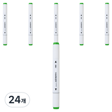 deLi 得力 三角雙頭麥克筆 47 草綠色 70803A, 1色, 24個