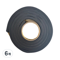 EVA 單面黑色海綿膠帶, 6個