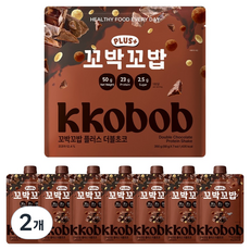 꼬박꼬밥 플러스 단백질쉐이크 더블초코맛 7p, 350g, 2개 350g, 2개