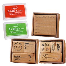 守護虛幻時光系列 印章3款 + 印泥2款組合 B款, 1套, 隨機出貨