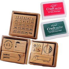 守護虛幻時光系列印章3款 + 印泥2款套組 A款, 1套, 隨機出貨