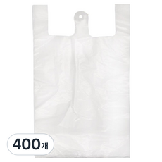 rosef 白色素面手提塑膠袋3號, 400個, 8L
