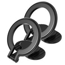 아이엠듀 차량용 접이식 맥세이프 마그네틱 거치대, 2개, 블랙