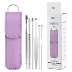루아브 프리미엄 이어클리너 귀이개 6종 세트 라벤더, 1세트