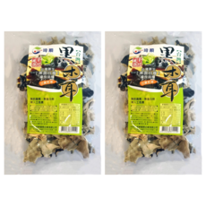 琦順 黑木耳 台灣原生黑面白背種 日曬乾燥, 150g, 2包