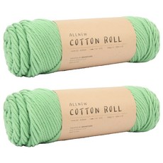 brandyarn 全新棉捲毛線, 56 特萊姆, 2個