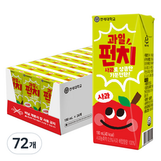 연세유업 과일펀치 사과 음료, 72개, 190ml