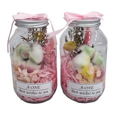 A-ONE 匯旺 永生花許願花瓶 Set 2瓶 S款, 彩木棉花