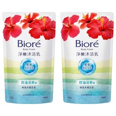 Biore 蜜妮 淨嫩沐浴乳 補充包 熱情木槿花香, 700g, 2包