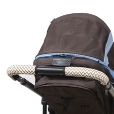 마니또 클린그립 유모차 핸들커버 스토케 크루시 전용, 지그재그 베이지, 1개