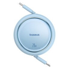 베이스어스 Free2Pull C타입 애플8핀 아이폰 고속 충전 접이식 케이블 20W, 1m, 블루, 1개