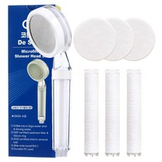 Cottonheim De'ssente 頂級過濾蓮蓬頭 + 機身濾心 3入 + 蓮蓬頭濾心 3入 組合, 1套, 混色