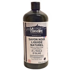 LA CORVETTE 法釩馬賽莊園 馬賽家事多功能濃縮橄欖油黑皂液 法國原裝進口, 1L, 1瓶