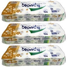blondy 雙層捲筒衛生紙 70m, 10捲, 3袋