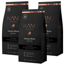 KANU Velvety Black咖啡豆, 200g, 3包