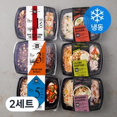 더바른 라이트밀 STYLE1 3종 + 테이스티인 STYLE2 3종 도시락세트 (냉동), 1.282kg, 2세트