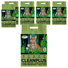 ECO Clean 1.5mm極細豆腐貓砂, 2.5kg, 6包, 綠茶