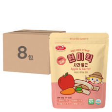 Bebest 加鈣糙米棒, 蘋果胡蘿蔔口味, 20g, 8包