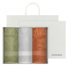 Songwol 松月 JADE 飯店毛巾 210g 40支棉紗 3入禮盒組 + 提袋, 1套, 隨機出貨