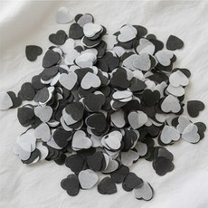 윰스 생일파티 컨페티 하트 종이 꽃가루 25mm 10g, 블랙, 4개
