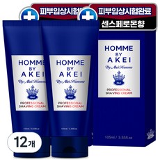 AKei. 男士專業臉部刮鬍除毛霜, 12個, 105ml