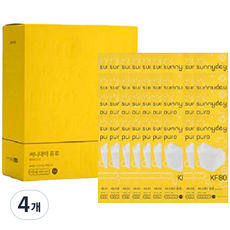 SUNNYDAY 퓨로 황사마스크 소형 KF80, 50개입, 4개, 화이트