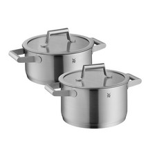 WMF 컴포트라인 냄비 2개 세트, 실버, 높은 양수냄비 20cm, 낮은 양수냄비 20cm, 1세트