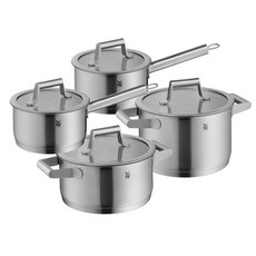WMF 컴포트라인 냄비 4개 세트, 실버, 낮은 편수냄비 16cm 2p, 높은 양수냄비 20cm, 낮은 양수냄비 20cm, 1세트