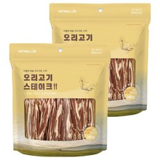 네츄럴랩 강아지 건강한 육포 건식사료, 오리고기, 700g, 2개