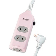 MAX STAR 太星電工 彩色安全三插座延長線 2P 15A 混合顏色, 15m, 1條