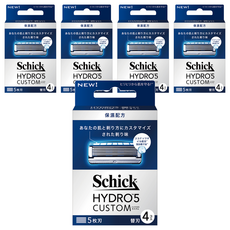 Schick 舒適牌 水次元5辨型刮鬍刀片 五刀片 獨特吸震設計 精細掀蓋設計, 4片, 5盒