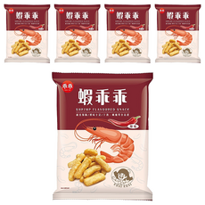 乖乖 玉米脆條 蝦乖乖辣味 5包入 (40g/包) 經典台式零食 酥脆涮嘴, 5包