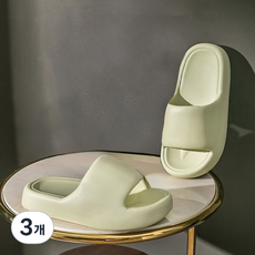 이브리영 폭신한 구름 거실화, 연두, 3개