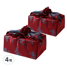 tongshop 雙色緞包巾 70 x 70 cm, 紅色, 4個