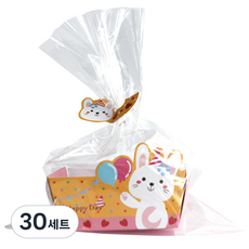 티나피크닉 선물포장 트레이세트 소, 토끼, 30세트