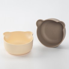 Ahtty home 小熊造型點心碗 L 2入, 黃油、巧克力, 1組
