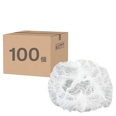 御廚靈 不織布伸縮條狀防塵帽 100入包 白色, 19吋, 2包