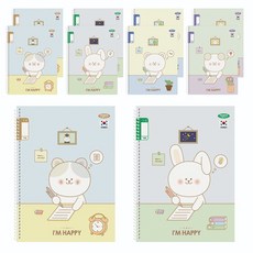 PENPIA 2000 小學1-2年級空白線圈筆記本, 10個, 隨機出貨