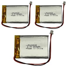 JP 리튬 폴리머 배터리 충전지 650mAh JP602838, 1개입, 3개