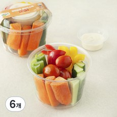 레인보우 샐러드스틱 방울토마토, 300g, 6개