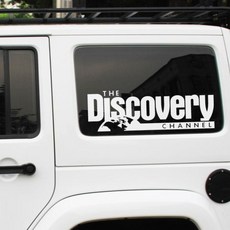 Creco Discovery 頻道大型汽車貼紙, 白色, 1個