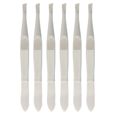 BELOTTY 不鏽鋼斜口型多用途鑷子 3入, 霧面銀, 2個