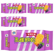 乖乖 孔雀餅乾 葡萄紅棗口味, 84g, 4包