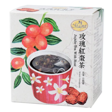 Magnet 曼寧 玫瑰紅棗茶，台灣在地茶小農契作，富含多種營養，身心放鬆, 3g, 15包, 1盒