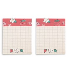 Langcat Mall 鳥嘴可撕迷你便條紙, 草莓, 1入, 2個