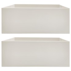 SHIMOYAMA 日式 辦公文件收納盒身面 32 x 15 x 12cm 2個, 灰白色