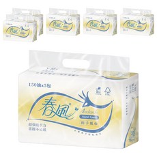 春風 抽取式擦手紙巾, 5包, 6袋