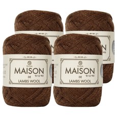 연일섬유 램스울 메종 뜨개실, 15밤색, 4개