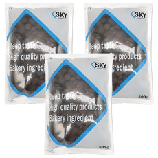 irca 免調溫鈕扣黑巧克力, 3包, 500g